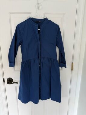 Tuckernuck Navy Button-Front Dress